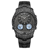 JBW Men's Jet Setter III 1.18 ctw Diamond Black Ion-Plated Stainless Steel Watch #J6348D - Watches of America