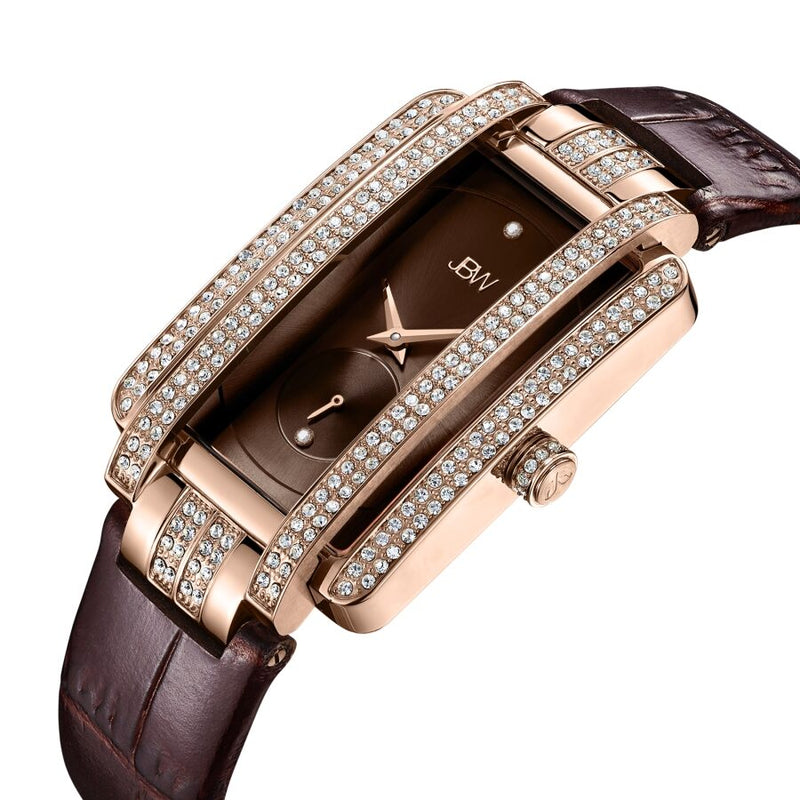 JBW Mink Quartz Diamond Crystal Brown Dial Ladies Watch #J6358L-B - Watches of America #2