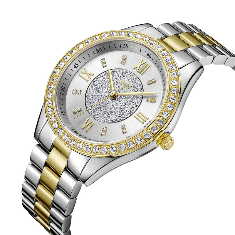 JBW Mondrian Silver Diamond Dial Two-tone Ladies Watch #J6303G - Watches of America #2