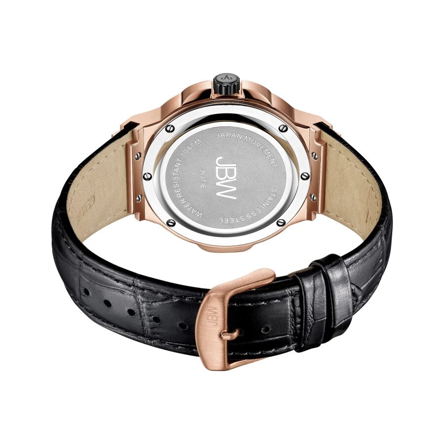 オーセンティックモデルス セントルイス号 JBW Saxon 48 Quartz Diamond Black Dial Men's Watch J6373E