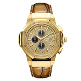 JBW Saxon Gold-tone Dial Men's Watch #JB-6101L-10D - Watches of America
