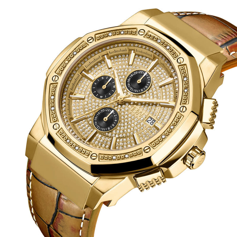JBW Saxon Gold-tone Dial Men's Watch #JB-6101L-10D - Watches of America #2