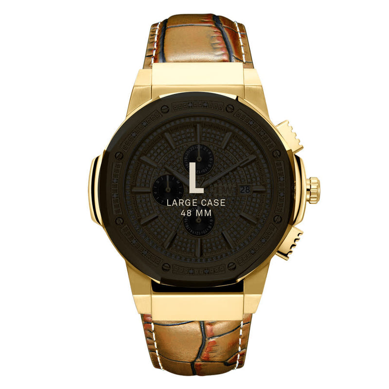 JBW Saxon Gold-tone Dial Men's Watch #JB-6101L-10D - Watches of America #4