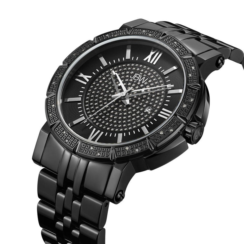 JBW Vault Black Ion-plated Diamond Men's Watch #J6343D - Watches of America #2