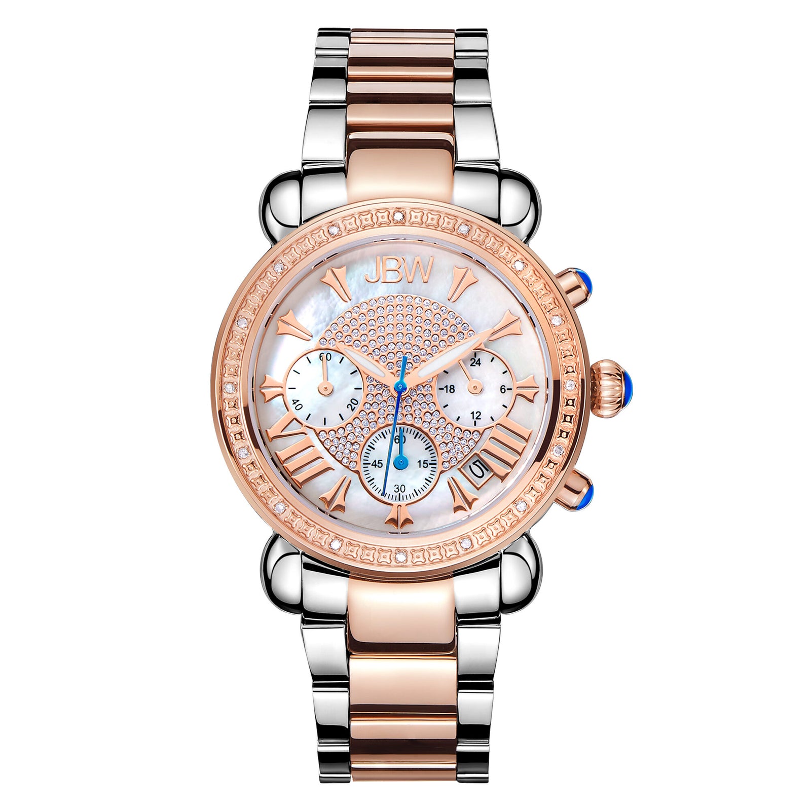 Stainless Steel Jbw Watches Rose Gold JBW Victory Chronograph
