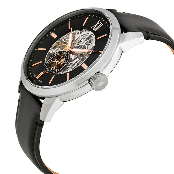 Fossil Townsman Skeleton Dial Automatic Men's Leather Watch ME3153
