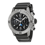 Jaeger LeCoultre Master Compressor Black Dial Titanium Black Rubber Men's Watch #Q186T670 - Watches of America #4