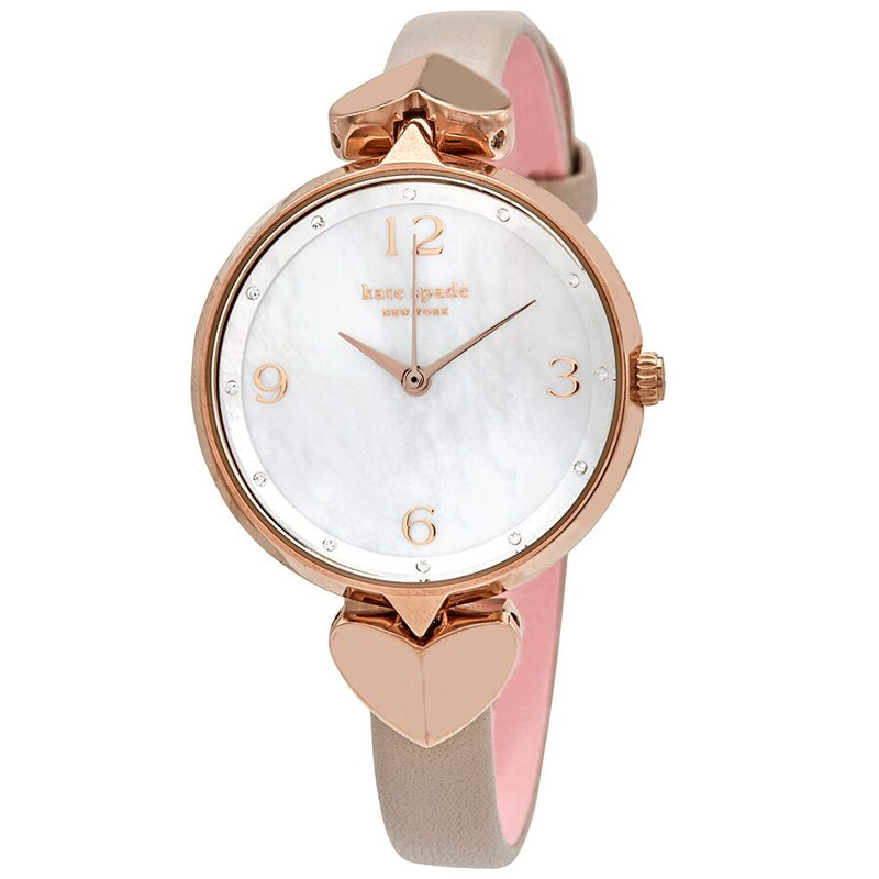 Kate Spade Hollis Quartz Crystal Mother of Pearl Dial Ladies Watch #KSW1548 - Watches of America