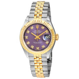 Lady Datejust Lavender Diamond Dial Steel and 18K Yellow Gold Automatic Ladies Watch 279173LVDJ#279173/63343 G - Watches of America