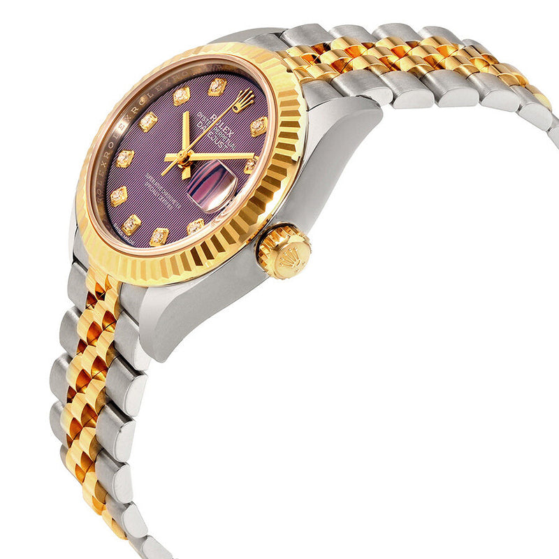 Lady Datejust Lavender Diamond Dial Steel and 18K Yellow Gold Automatic Ladies Watch 279173LVDJ#279173/63343 G - Watches of America #2
