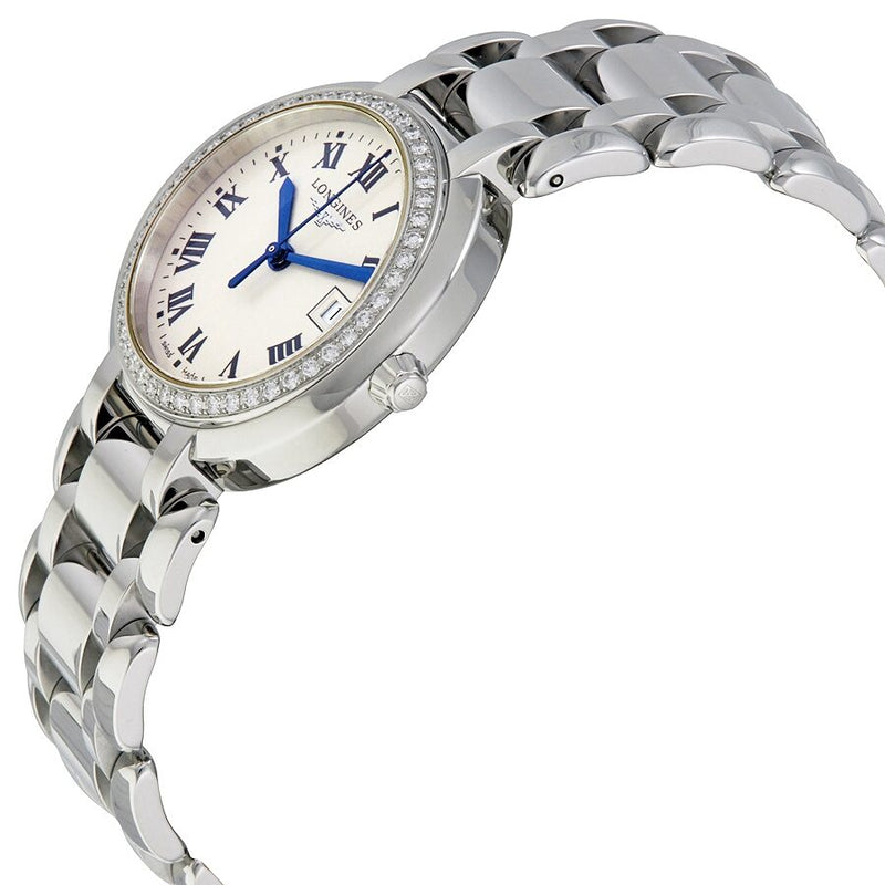 Longines Prima Luna Silver Dial Diamond Ladies Watch #L8.112.0.71.6 - Watches of America