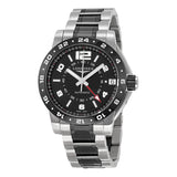 Longines Admiral GMT Black Dial Steel and Ceramic Men's Watch #L3.669.4.56.7 - Watches of America
