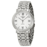 Longines Automatic Silver White Dial Stainless Steel Ladies Watch #L48214156 - Watches of America