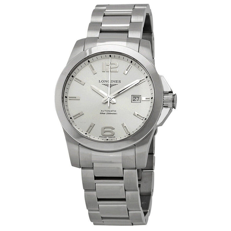 Longines Conquest Automatic Silver Dial 41mm Men's Watch #L3.777.4.76.6 - Watches of America