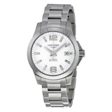 Longines Conquest Automatic White Diail Stainless Steel Men's Watch #L3.676.4.16.6 - Watches of America