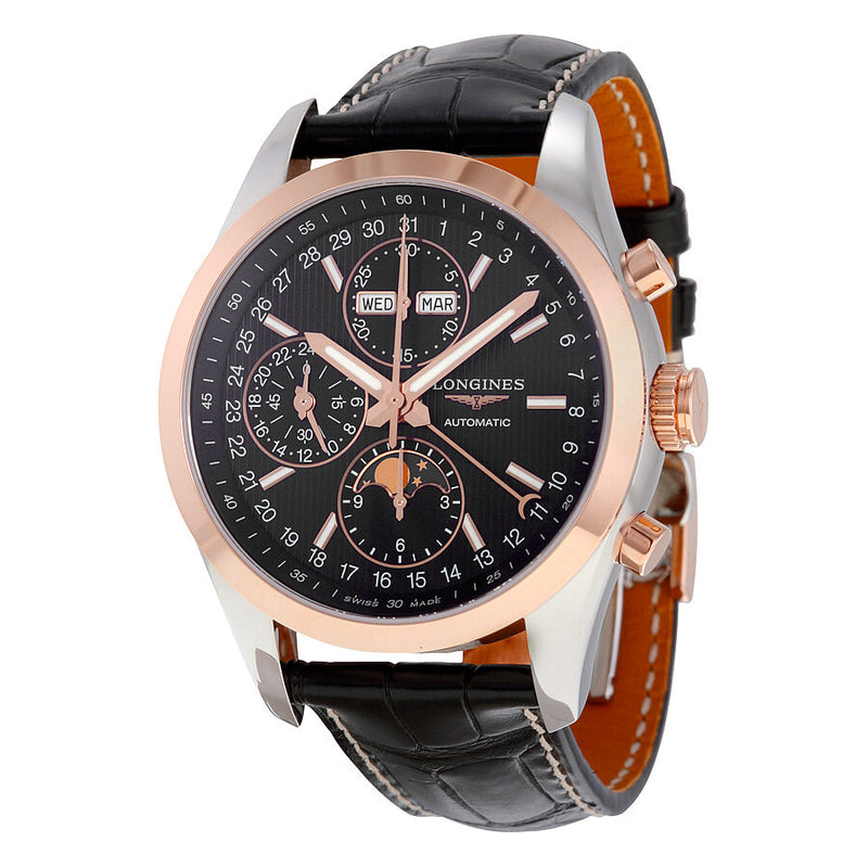 Longines Conquest Black Dial Chronograph Automatic Men's Watch L27985523#L2.798.5.52.3 - Watches of America