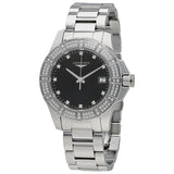 Longines Conquest Black Dial Diamond Ladies Watch #L3.280.0.57.6 - Watches of America