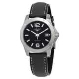 Longines Conquest Black Dial Ladies Watch #L33774583 - Watches of America