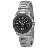 Longines Conquest Black Dial Stainless Steel Ladies Watch L32574566#L3.257.4.56.6 - Watches of America