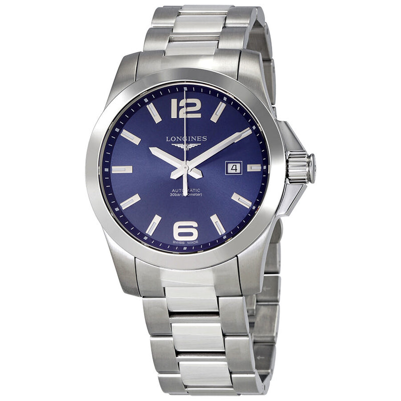 Longines Conquest Automatic Blue Dial Men's 43mm Watch L37784966#L3.778.4.96.6 - Watches of America