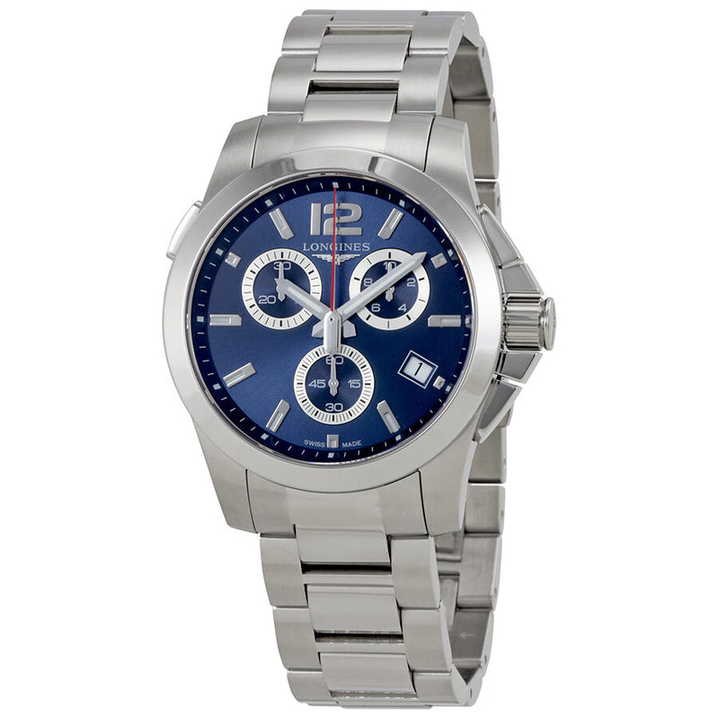 Longines Conquest Chronograph Blue Dial Men's Watch #L37024966 - Watches of America