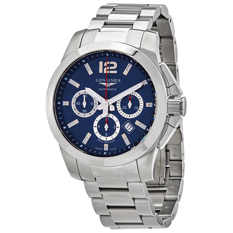 Anemoon vis Aardappelen onderwerpen Longines Conquest Chronograph Automatic Blue Dial Men's Watch L3.801.4.96.6  – Watches of America
