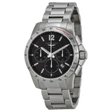Longines Conquest Chronograph Black Dial Stainless Steel Men's Watch L27434566#L2.743.4.56.6 - Watches of America