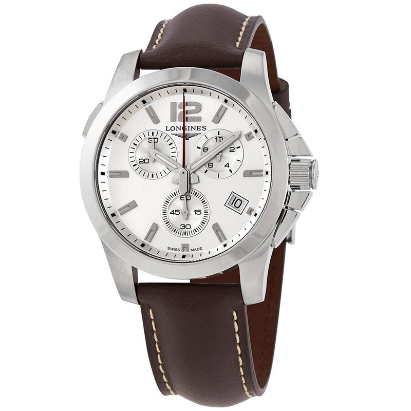 Longines Conquest Chronograph Quartz Silver Dial Men's Watch #L3.702.4.76.5 - Watches of America