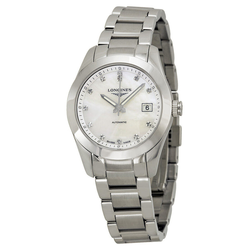 Longines Conquest Classic Automatic Mother of Pearl Dial Ladies Watch L22854876#L2.285.4.87.6 - Watches of America