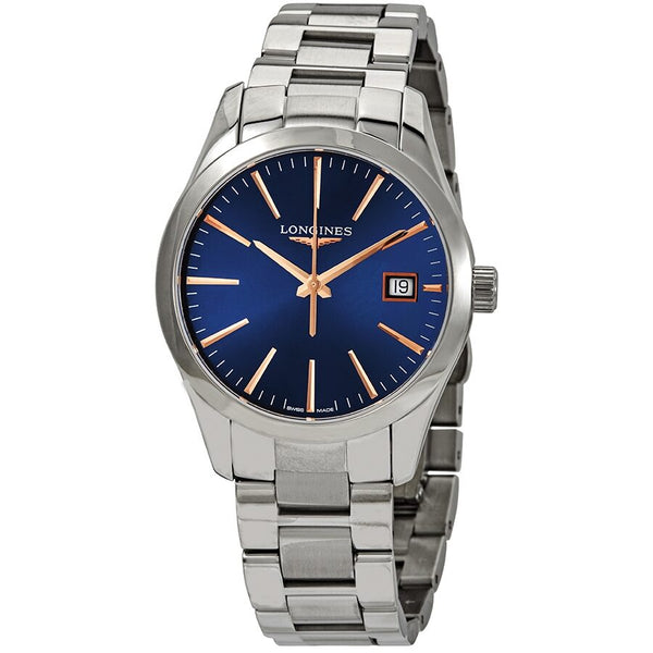 Longines Conquest Classic Quartz Blue Dial Ladies Watch #L23864926 - Watches of America