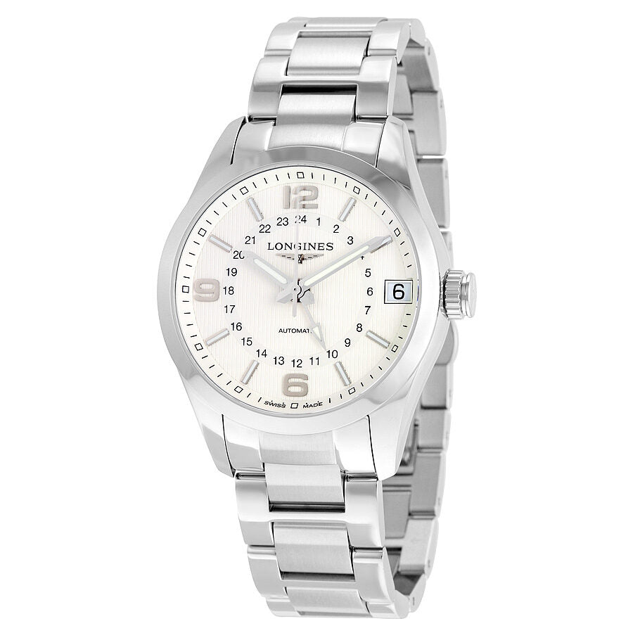 Longines Conquest Classic Silver Dial GMT Automatic Men's Watch ...