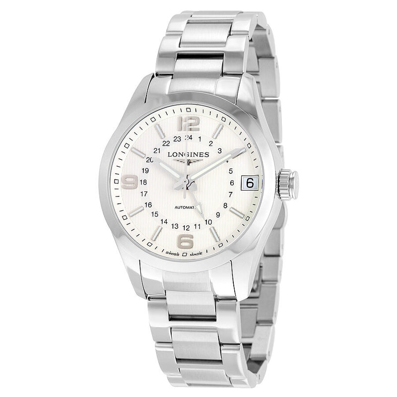 Longines Conquest Classic Silver Dial GMT Automatic Men's Watch #L27994766 - Watches of America