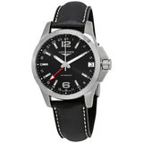 Longines Conquest GMT Automatic Black Dial Men's Watch #L36874562 - Watches of America