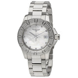 Longines Conquest Mother of Pearl Dial Diamond Ladies Watch #L3.280.0.87.7 - Watches of America