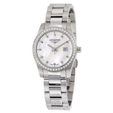 Longines Conquest Mother of Pearl Diamond Dial Ladies Watch #L33000876 - Watches of America