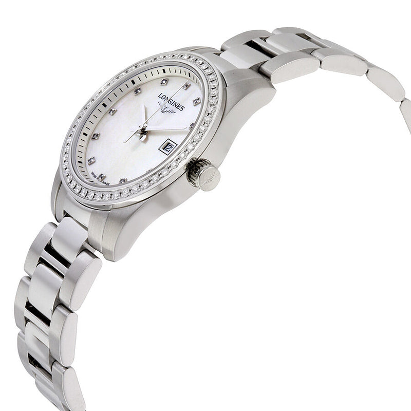 Longines Conquest Mother of Pearl Diamond Dial Ladies Watch #L33000876 - Watches of America #2