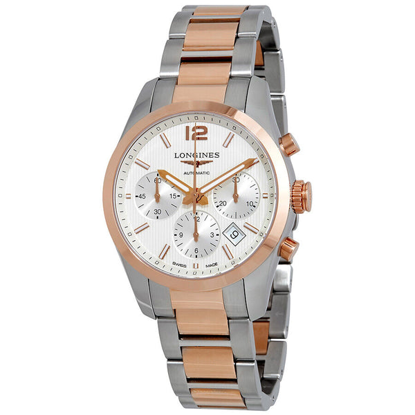 Longines Conquest Automatic Silver Dial Men's Watch #L27865767 - Watches of America