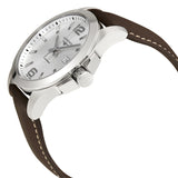 Longines Conquest Silver Dial Brown Leather Men's 43mm Watch #L37604765 - Watches of America #2