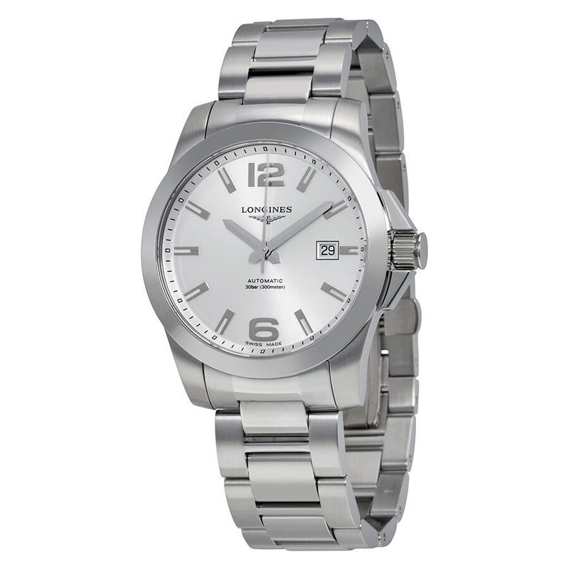 Longines Conquest Automatic Silver Dial Stainless Steel Men's Watch #L36774766 - Watches of America