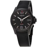 Longines Conquest V.H.P. Perpetual Quartz Black Carbon Dial Men's Watch #L3.726.2.66.9 - Watches of America