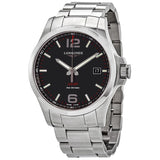 Longines Conquest V.H.P. Perpetual Quartz Black Carbon Dial Men's Watch #L37264666 - Watches of America