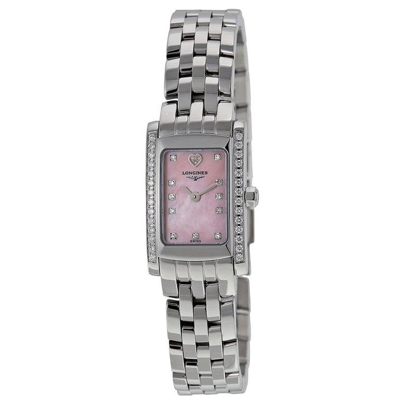 Longines Dolce Vita Pink Mother of Pearl Stainless Steel Ladies Watch #L5.158.0.93.6 - Watches of America