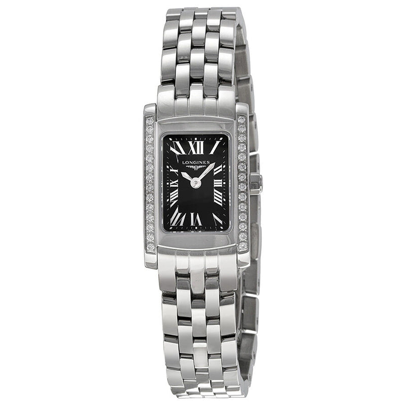 Longines DolceVita Black Dial Stainless Steel Ladies Watch #L5.158.0.79.6 - Watches of America