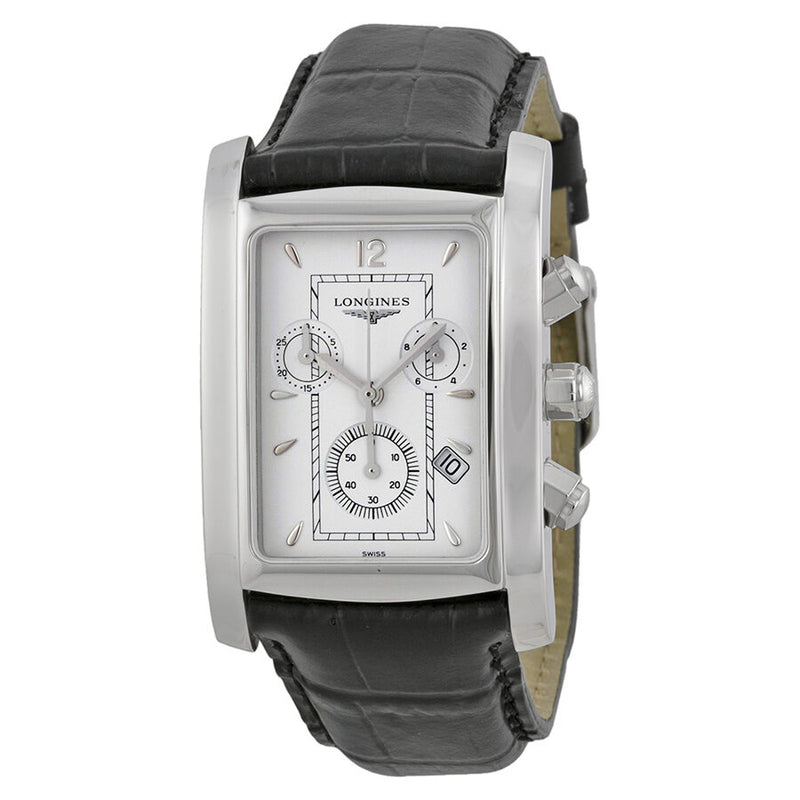 Longines DolceVita Chronograph White Dial Leather Men's Watch #L5.680.4.16.2 - Watches of America