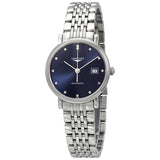 Longines Elegant Automatic Diamond Blue Dial Ladies Watch #L4.310.4.97.6 - Watches of America