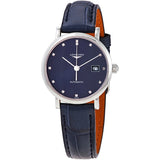 Longines Elegant Automatic Diamond Blue Dial Ladies Watch #L4.310.4.97.2 - Watches of America