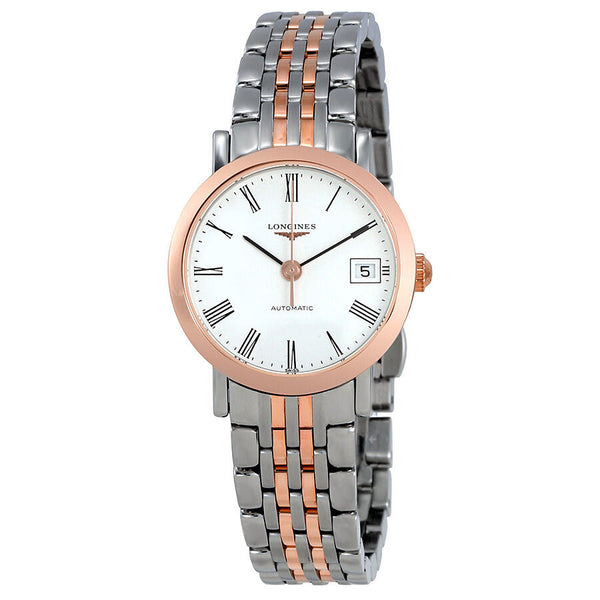 Longines Elegant Automatic White Dial Ladies Watch #L43095117 - Watches of America