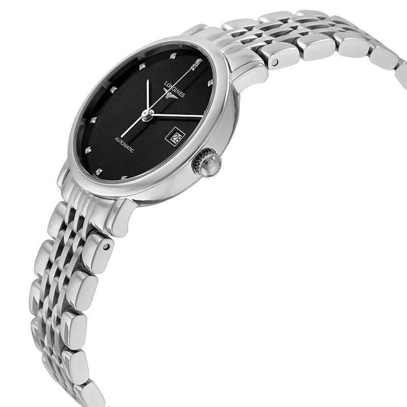 Longines Elegant Black Dial Stainless Steel Ladies Watch #L4.310.4.57.6 - Watches of America #2
