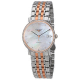Longines Elegant Automatic Mother of Pearl Dial Ladies Watch L48095887#L4.809.5.88.7 - Watches of America