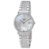 Longines Elegant Mother of Pearl Dial Ladies Watch #L43104876 - Watches of America